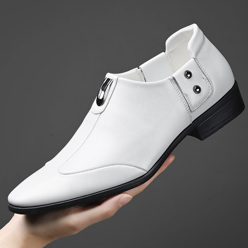 🐂Cuero🐂Zapatos sin cordones informales de negocios para hombre