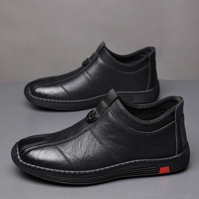 ✨Cuero suave✨Zapatos de piel de tacón medio para hombre