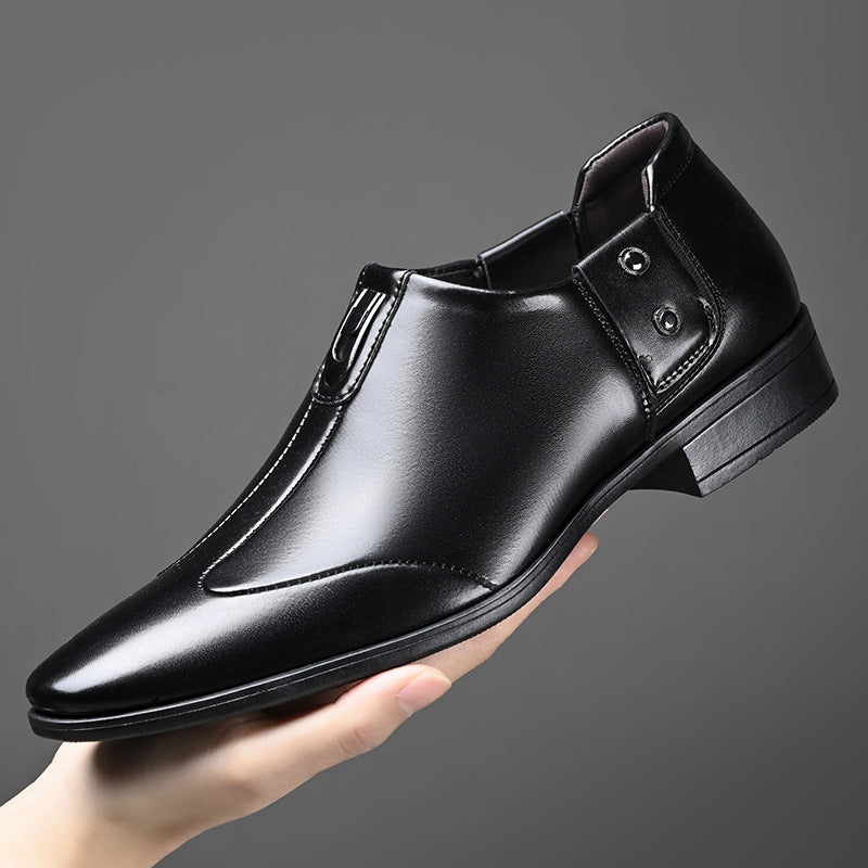 🐂Cuero🐂Zapatos sin cordones informales de negocios para hombre