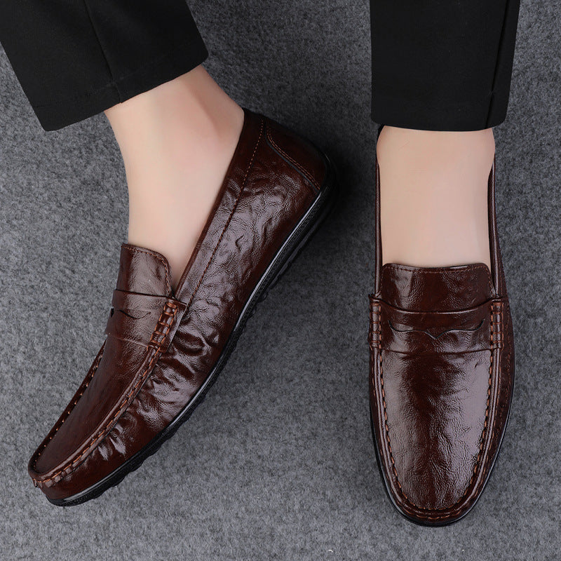 🐂Cuero🐂Mocasines de cuero para hombre de estilo británico