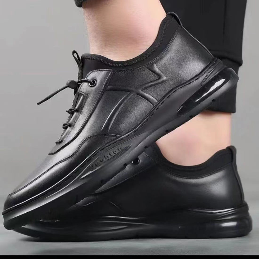 🐂Cuero🐂Zapatillas casuales de cuero para hombre