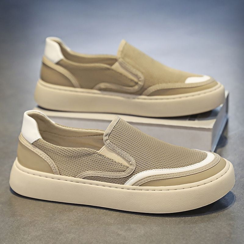 ✨Malla transpirable✨Zapatos casuales de tejido volador con amortiguación y suela gruesa para hombre