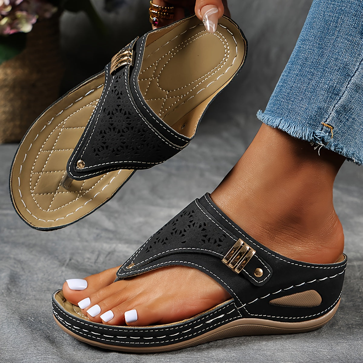 【Corrección plantar】Sandalias bohemias con punta abierta para mujer
