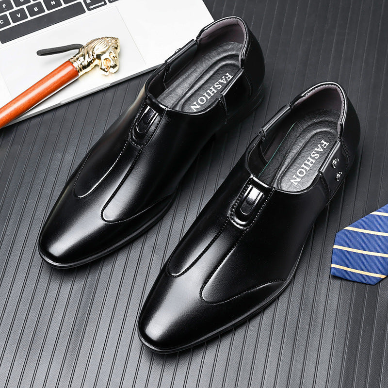 🐂Cuero🐂Zapatos sin cordones informales de negocios para hombre