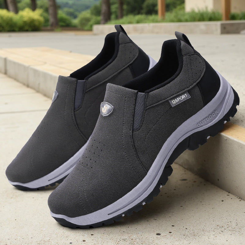 👞Gamuza👞 Zapatos para caminar de suela blanda para hombre