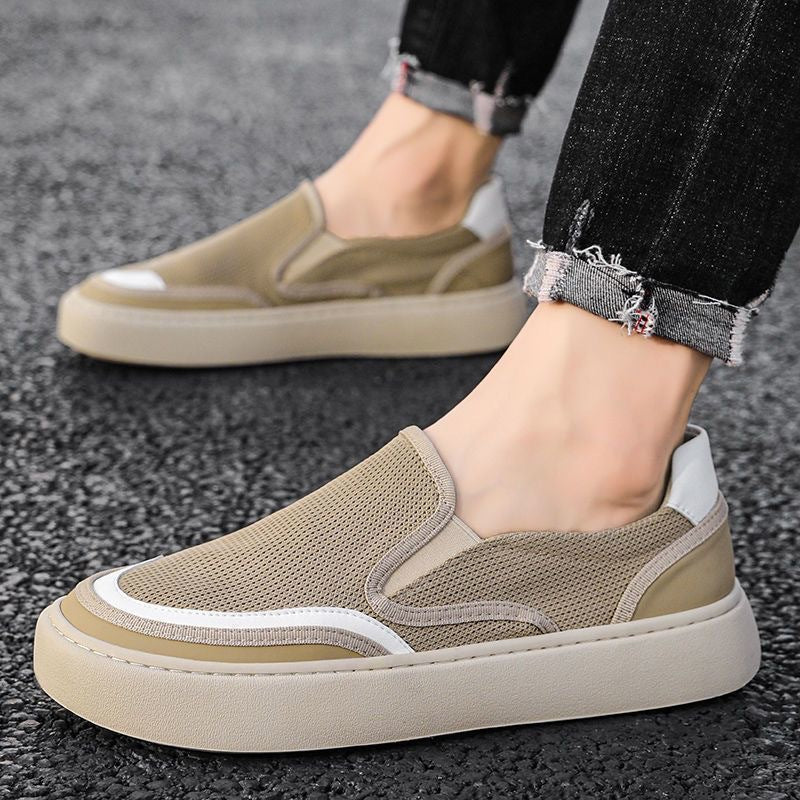 ✨Malla transpirable✨Zapatos casuales de tejido volador con amortiguación y suela gruesa para hombre