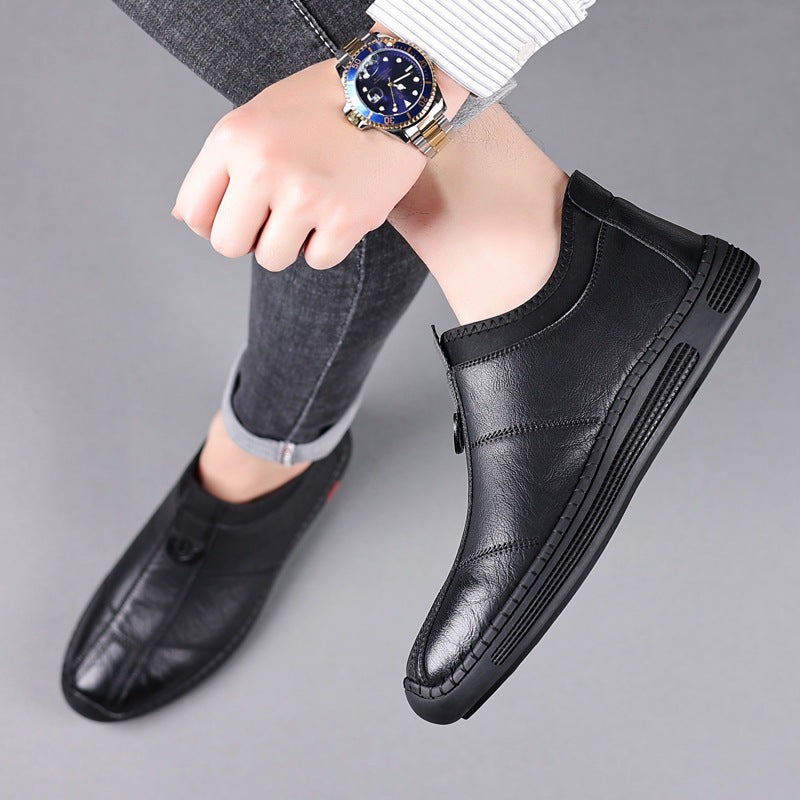 ✨Cuero suave✨Zapatos de piel de tacón medio para hombre