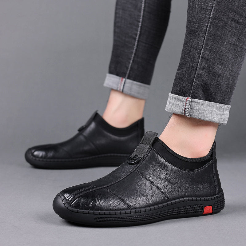 ✨Cuero suave✨Zapatos de piel de tacón medio para hombre