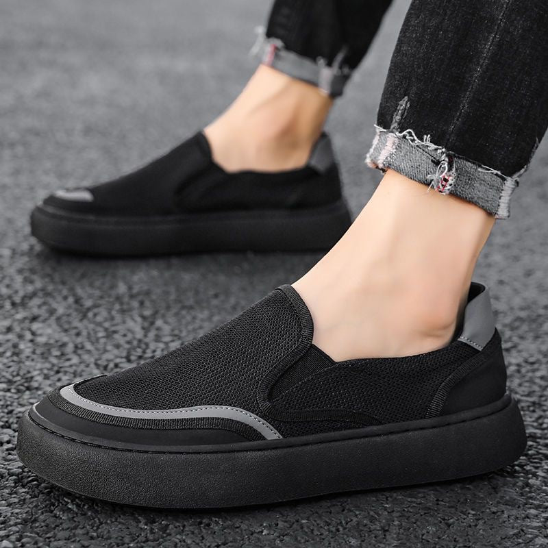 ✨Malla transpirable✨Zapatos casuales de tejido volador con amortiguación y suela gruesa para hombre