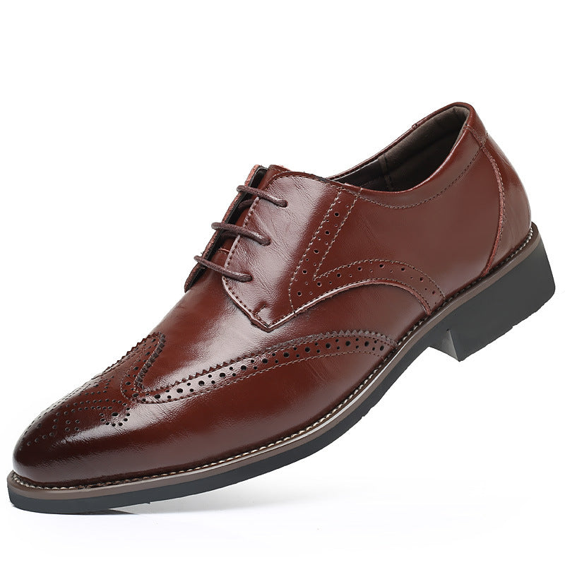 🐂Doble cuero🐂Zapatos casuales de cuero estilo brogue tallado para hombre