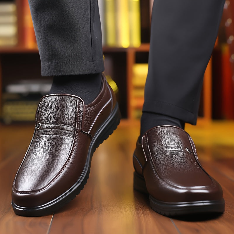 🐂Cuero🐂Mocasines casuales sin cordones para hombre