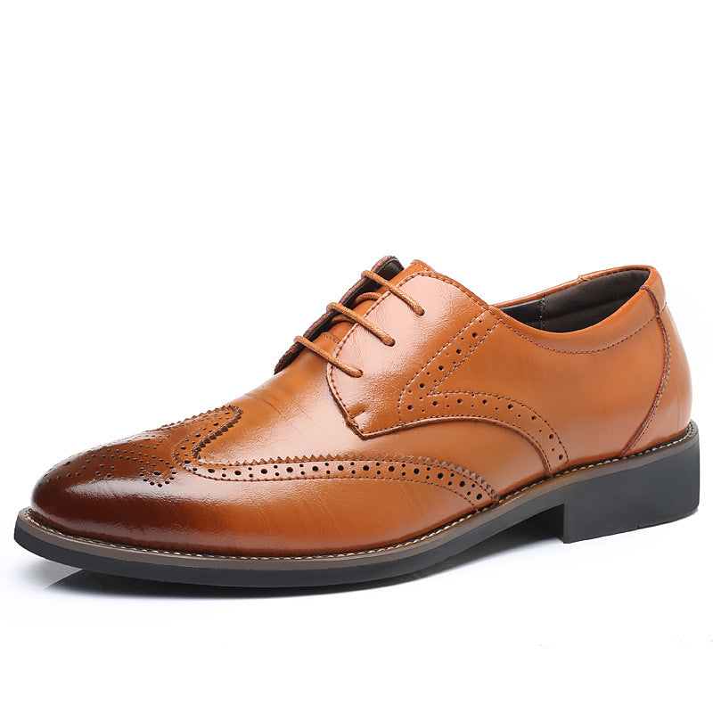 🐂Doble cuero🐂Zapatos casuales de cuero estilo brogue tallado para hombre