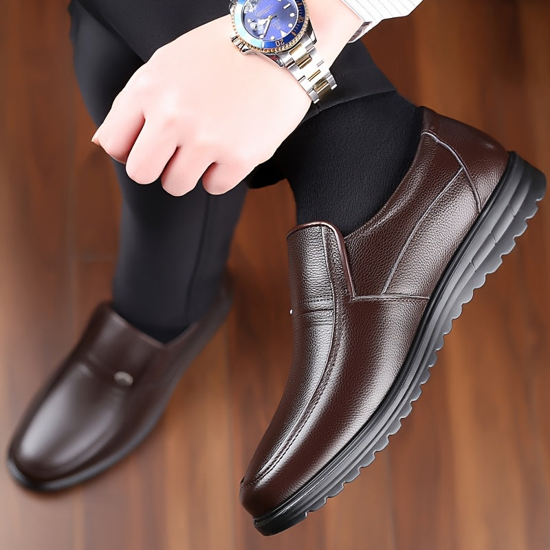 🐂Cuero🐂Mocasines casuales sin cordones para hombre