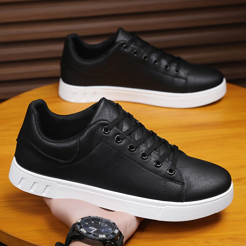 🐂Cuero🐂Zapatillas casuales con cordones de cuero genuino para hombre