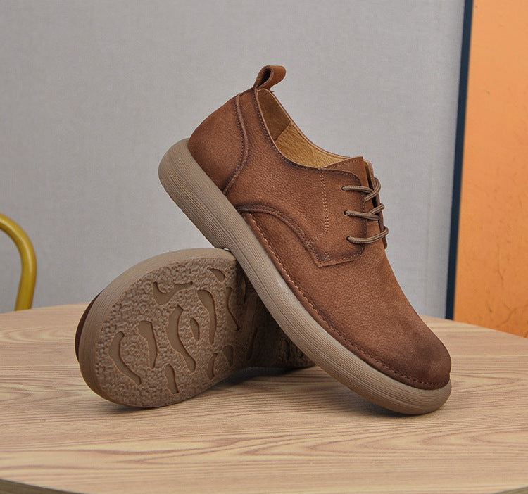 🐂Cuero🐂Zapatos casuales de cuero de gamuza para hombre