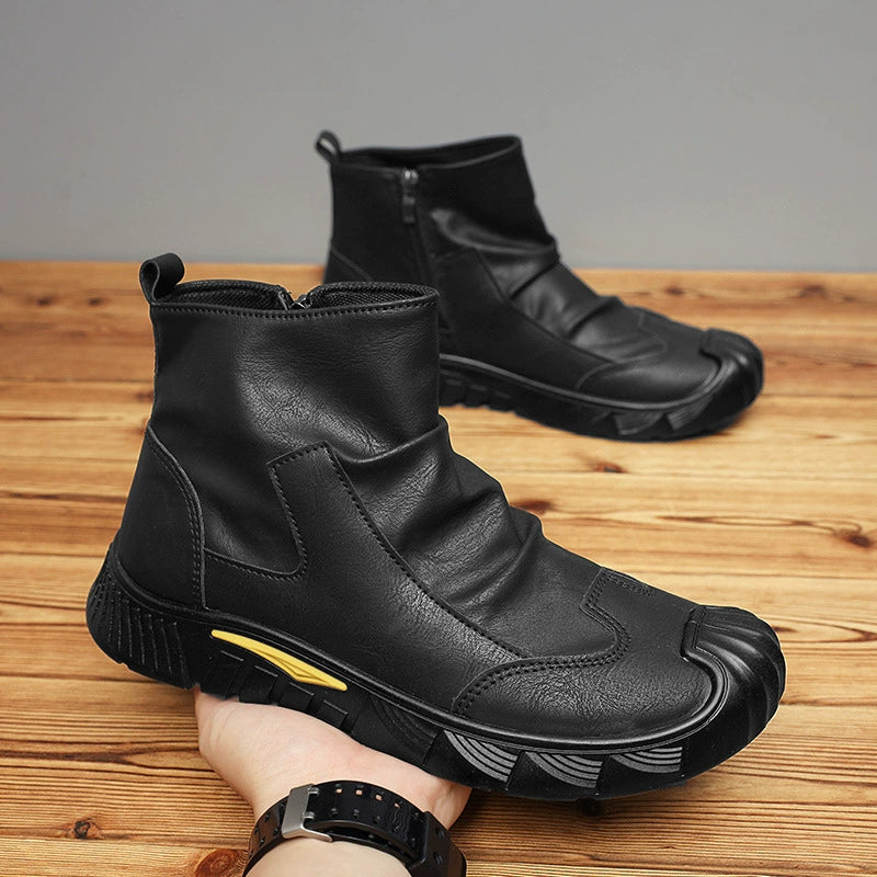 🐂Cuero🐂Botas altas de piel suave para hombre