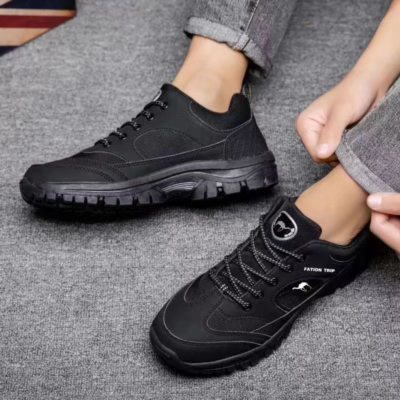 👣Cuero suave👣Zapatillas de trail de piel suave para hombre