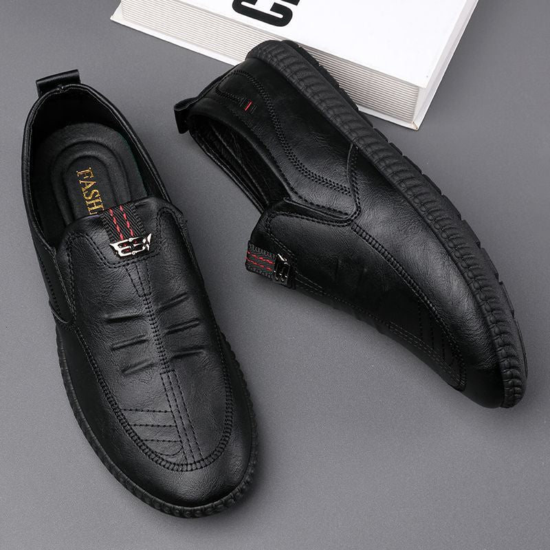 【Venta caliente】Zapatos Derby de cuero para hombre con etiqueta plateada