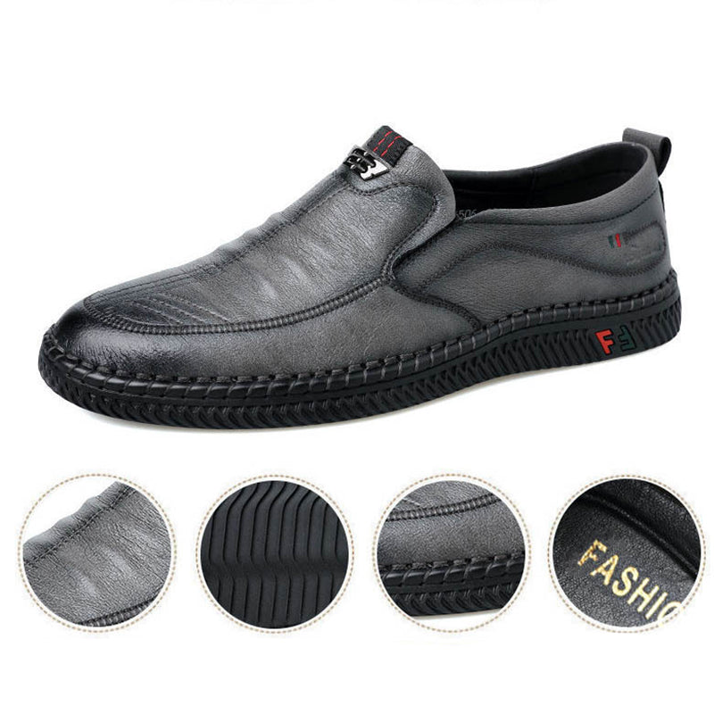 【Venta caliente】Zapatos Derby de cuero para hombre con etiqueta plateada