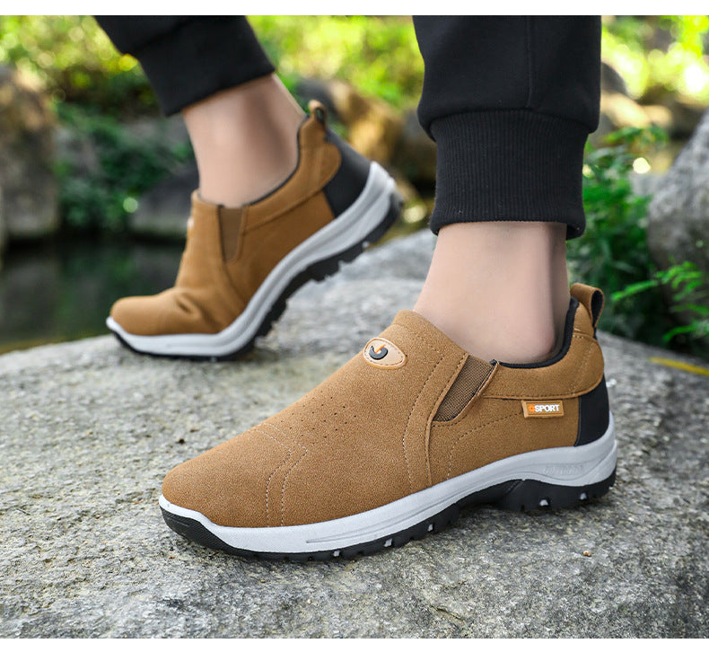 👞Gamuza👞 Zapatos para caminar de suela blanda para hombre