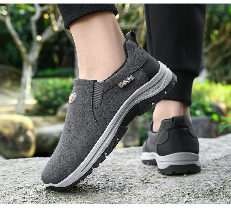 👞Gamuza👞 Zapatos para caminar de suela blanda para hombre