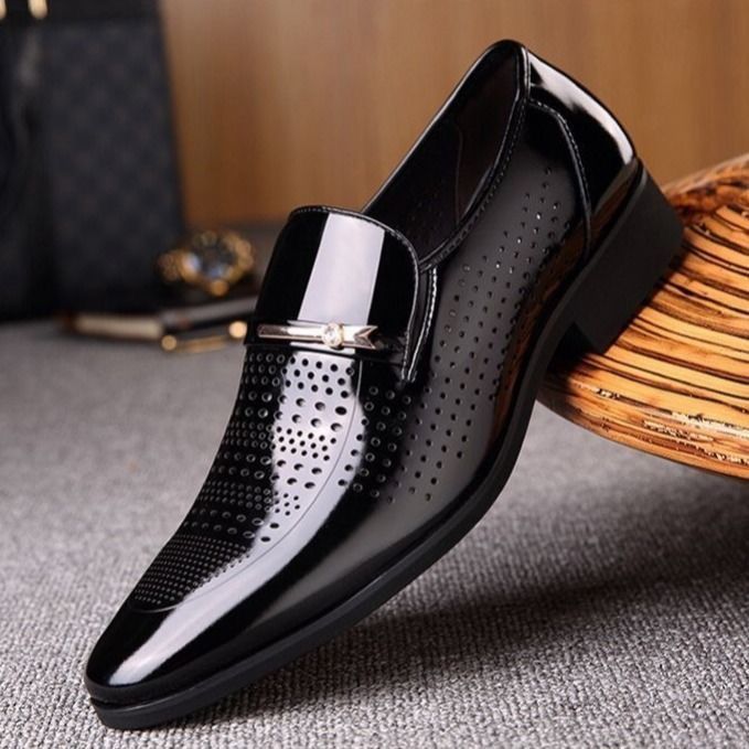 🐂2025 Nuevo🐂 Zapatos de cuero Hollow Comfort para hombre