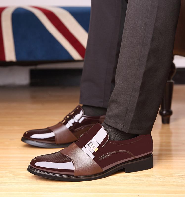 🐂Edición limitada🐂Zapatos de cuero brillante para hombre