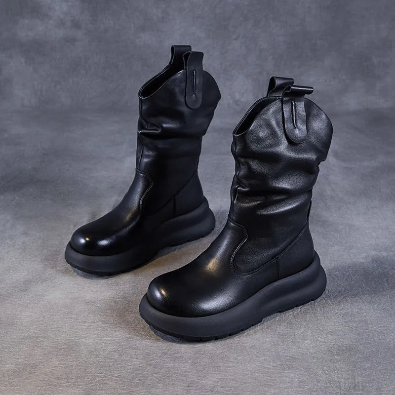 Botas de piel auténtica y suave