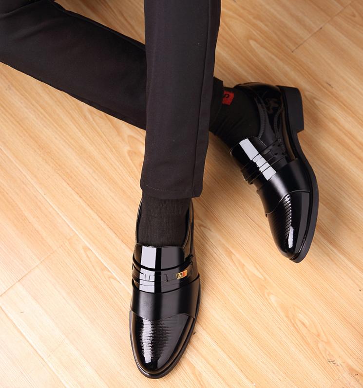 🐂Edición limitada🐂Zapatos de cuero brillante para hombre