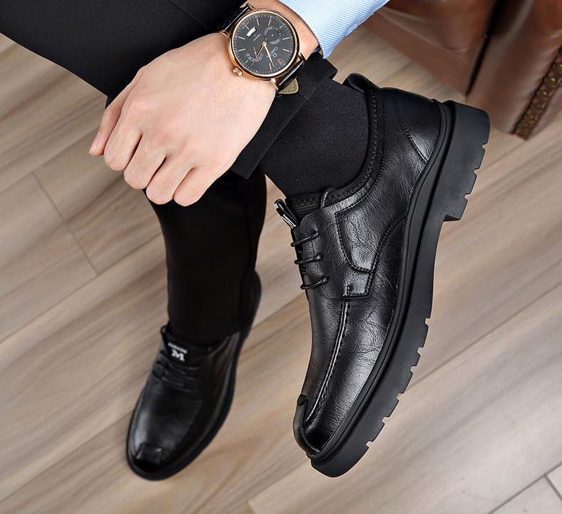 🐂Cuero🐂Zapatos casuales británicos transpirables Martin