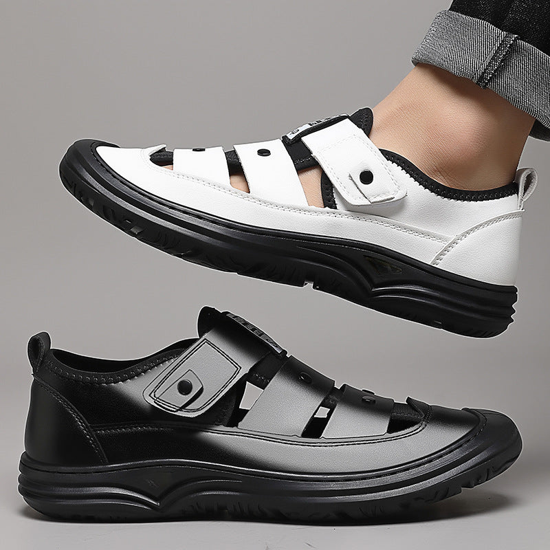 Sandalias perforadas de punta cerrada para hombre