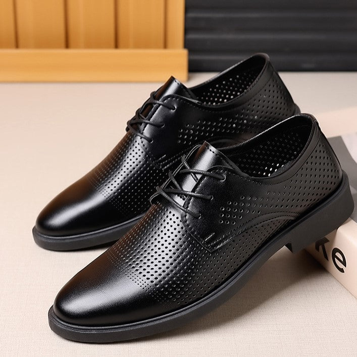 🐂Cuero🐂Zapatos de cuero transpirable con agujeros