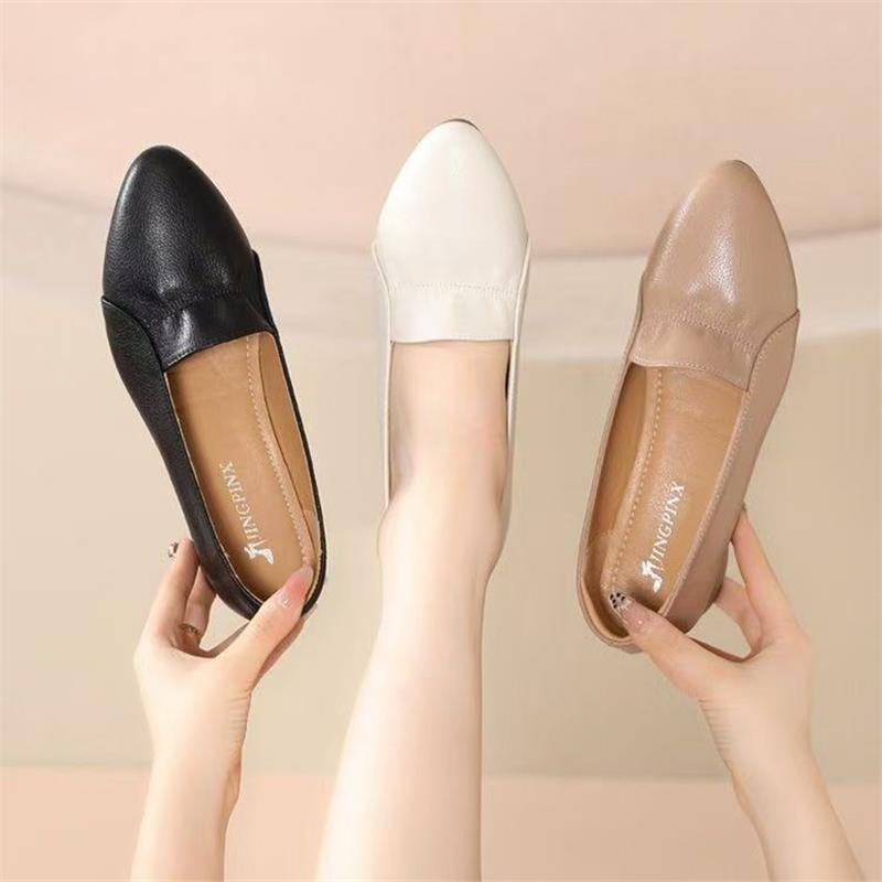 Zapatos de piel de corte bajo versátiles