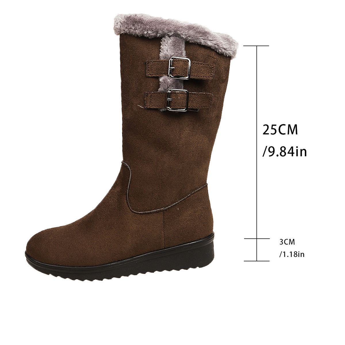 Botas de algodón grueso con forro polar