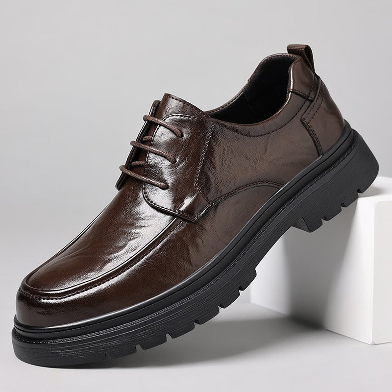 Zapatos de cuero casuales y versátiles para hombre