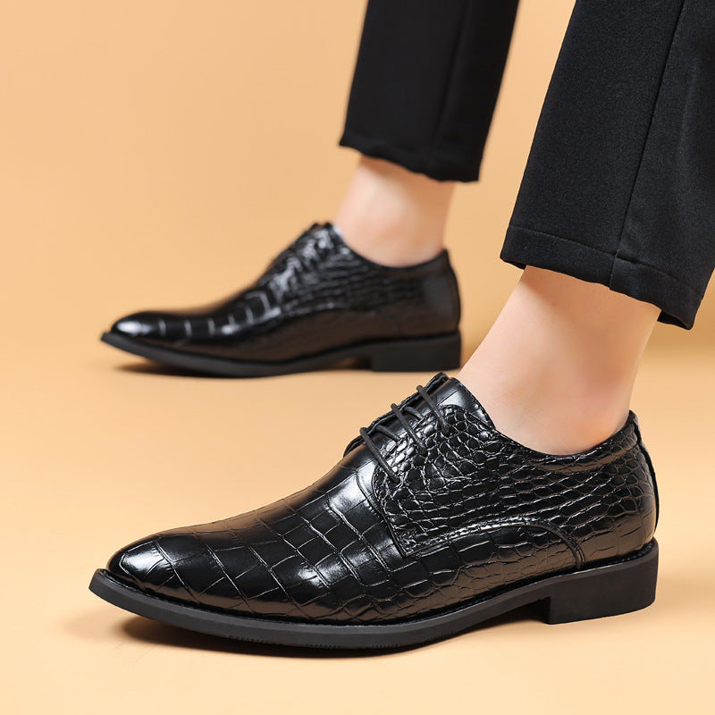 🐂Cuero🐂zapatos de negocios de piel de cocodrilo