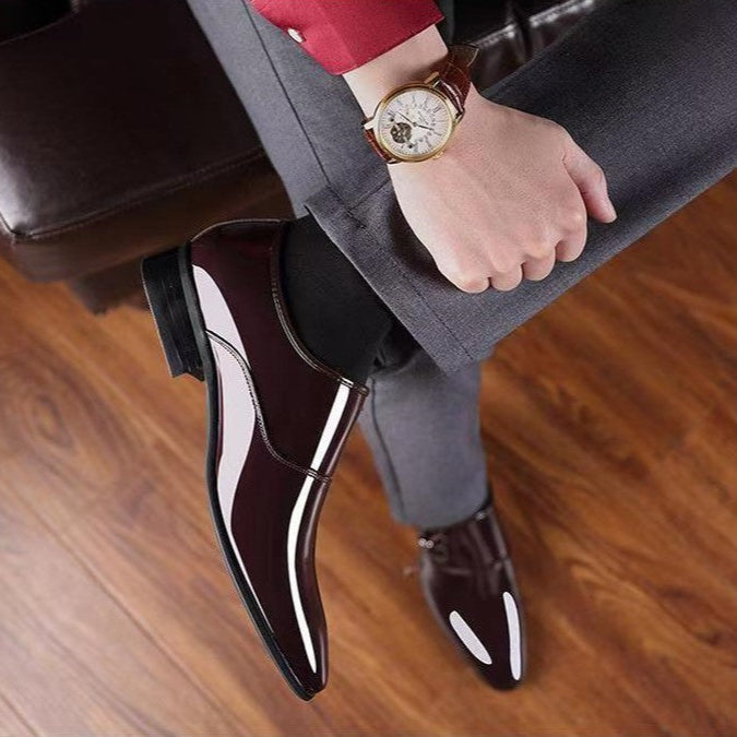 🐂Cuero🐂Zapatos de cuero con tiras laterales