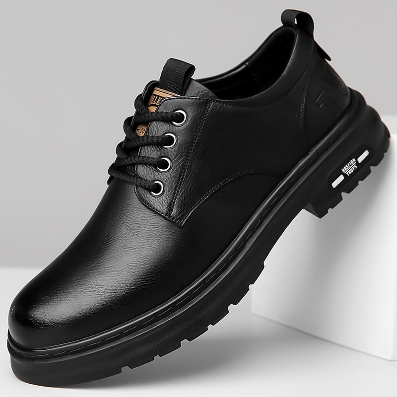 🐂Cuero🐂Round toe retro casual leather shoes