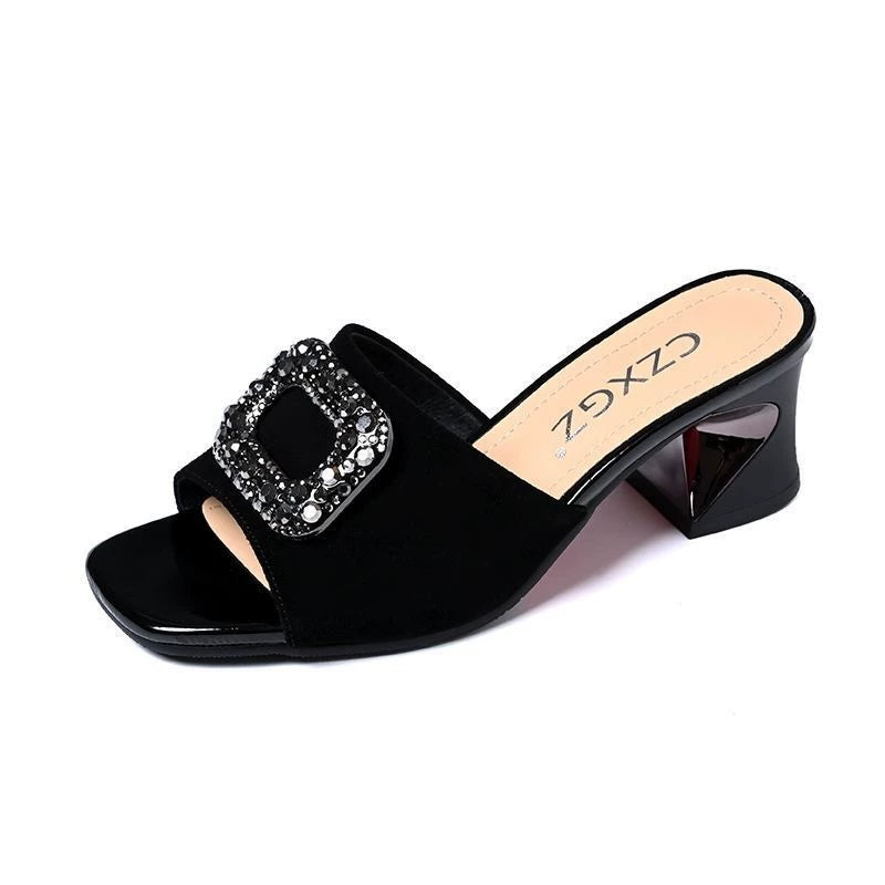 Sandalias planas tipo pala de estilo francés