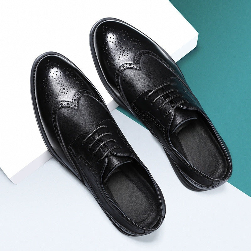 Zapatos brogue de cuero para hombre