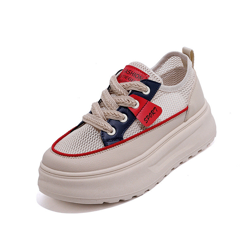 Zapatos casuales de plataforma con aberturas para mujer