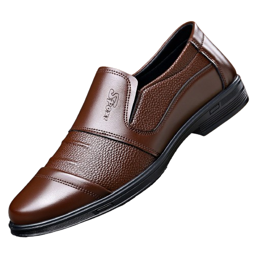 Zapatos de vestir de cuero para hombre, de suela y empeine suaves
