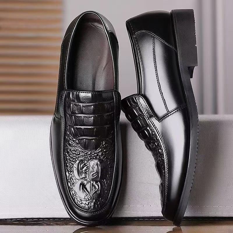 🐂Cuero🐂mocasines de cocodrilo