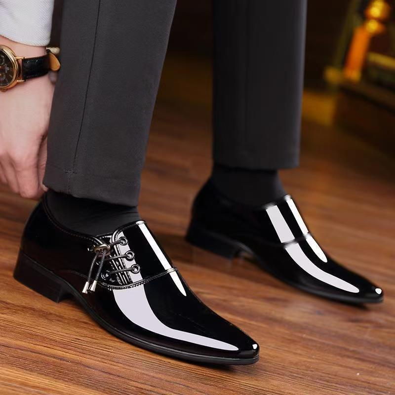 🐂Cuero🐂Zapatos de cuero con tiras laterales