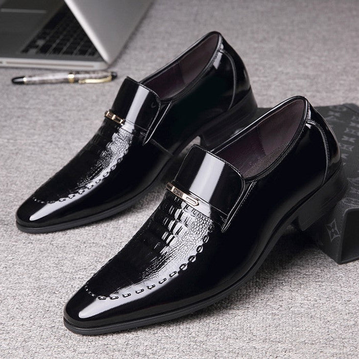 🐂Cuero🐂zapatos de piel con punta de cocodrilo