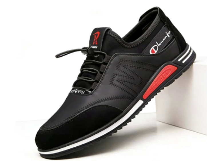 Zapatos casuales para hombre de piel con suela blanda