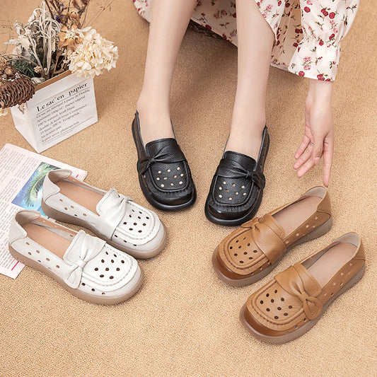 【zapatos ortopédicos】Zapatos de mujer de piel de vacuno transpirables