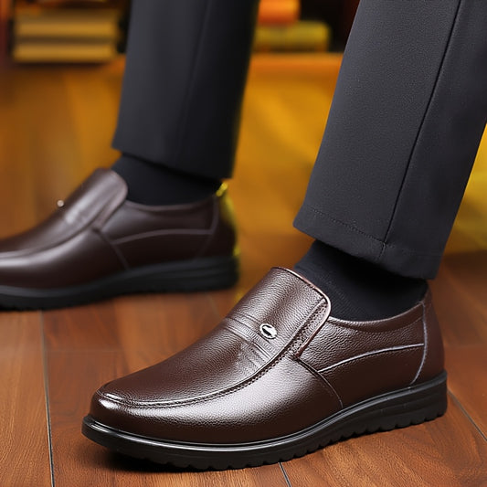 🐂Cuero🐂Mocasines casuales sin cordones para hombre