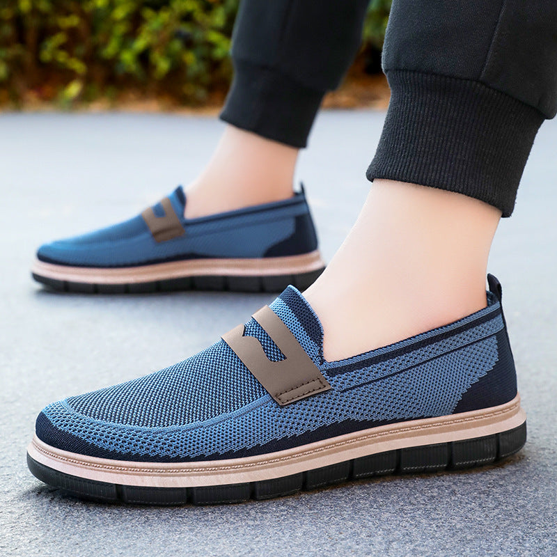 ✨Malla transpirable✨Zapatillas de malla sin cordones para hombre
