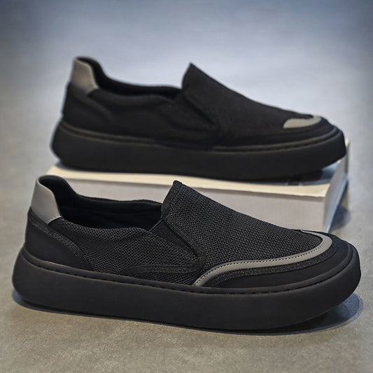 ✨Malla transpirable✨Zapatos casuales de tejido volador con amortiguación y suela gruesa para hombre